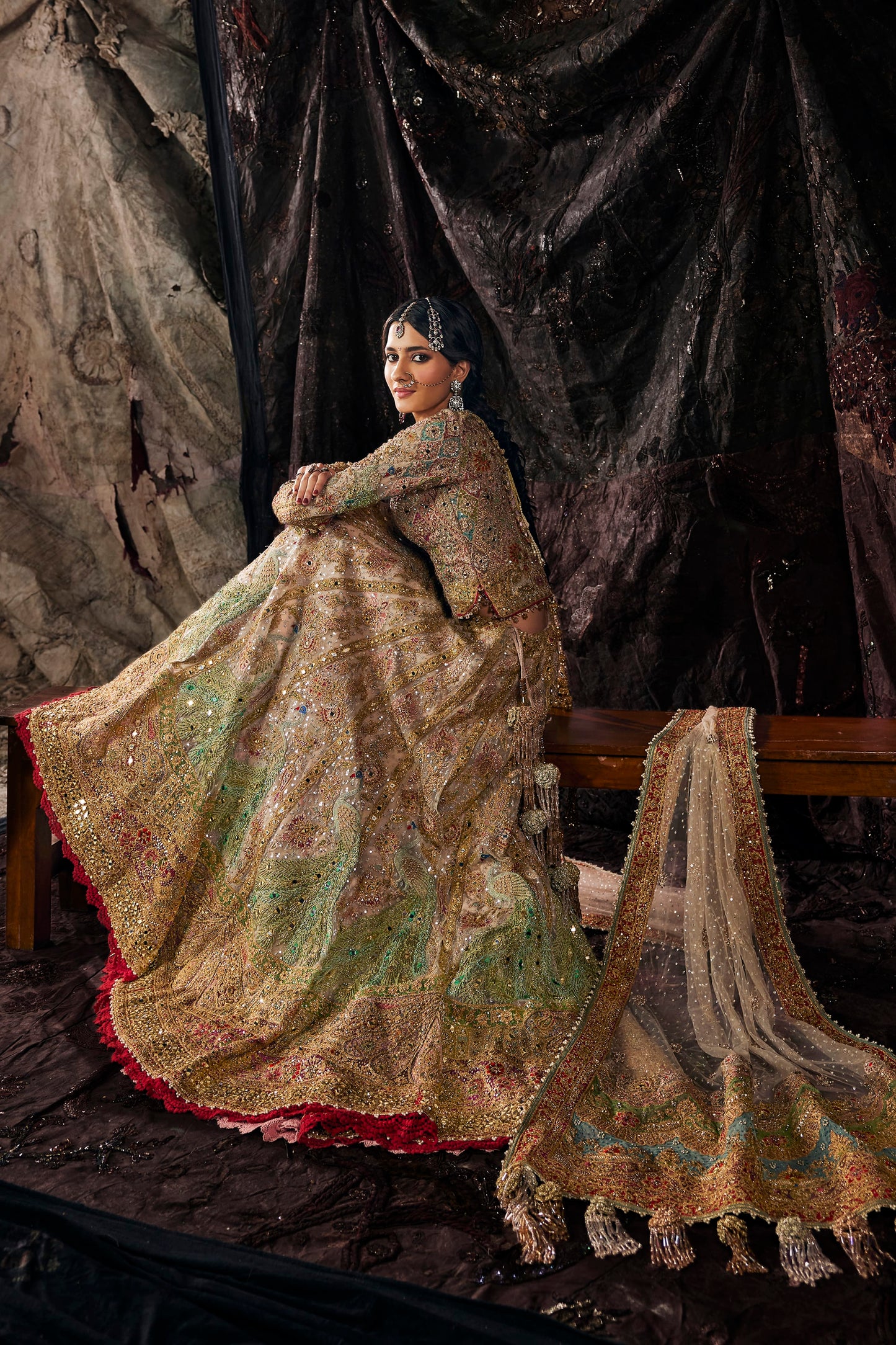 Soft Birch Tulle Lehenga