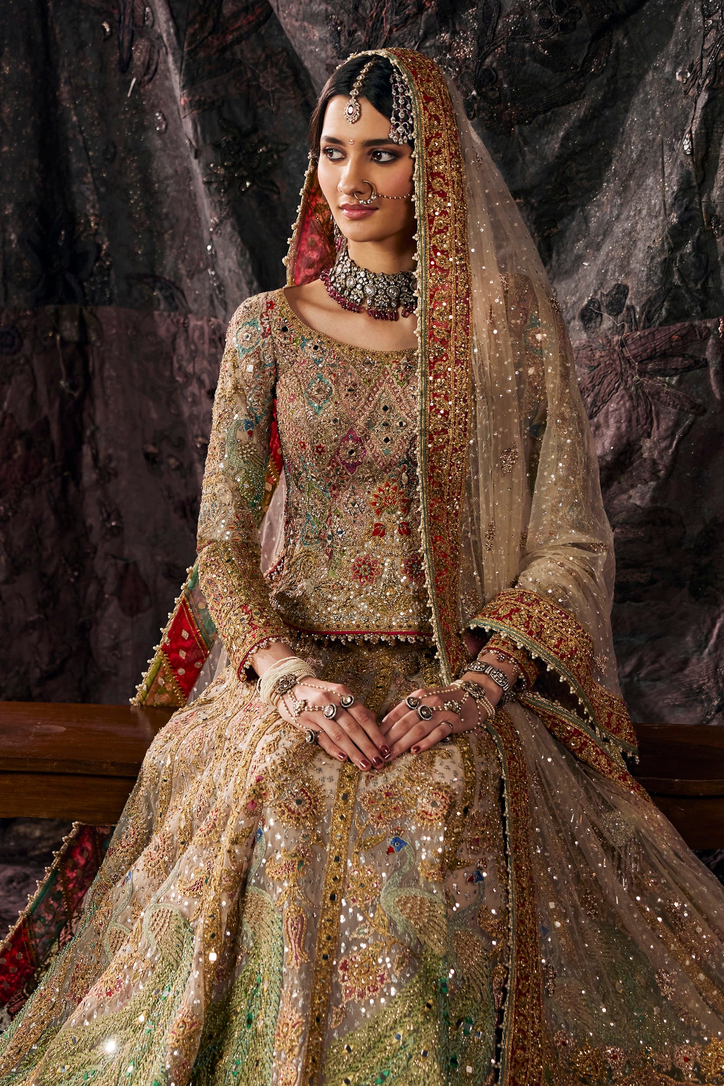 Soft Birch Tulle Lehenga