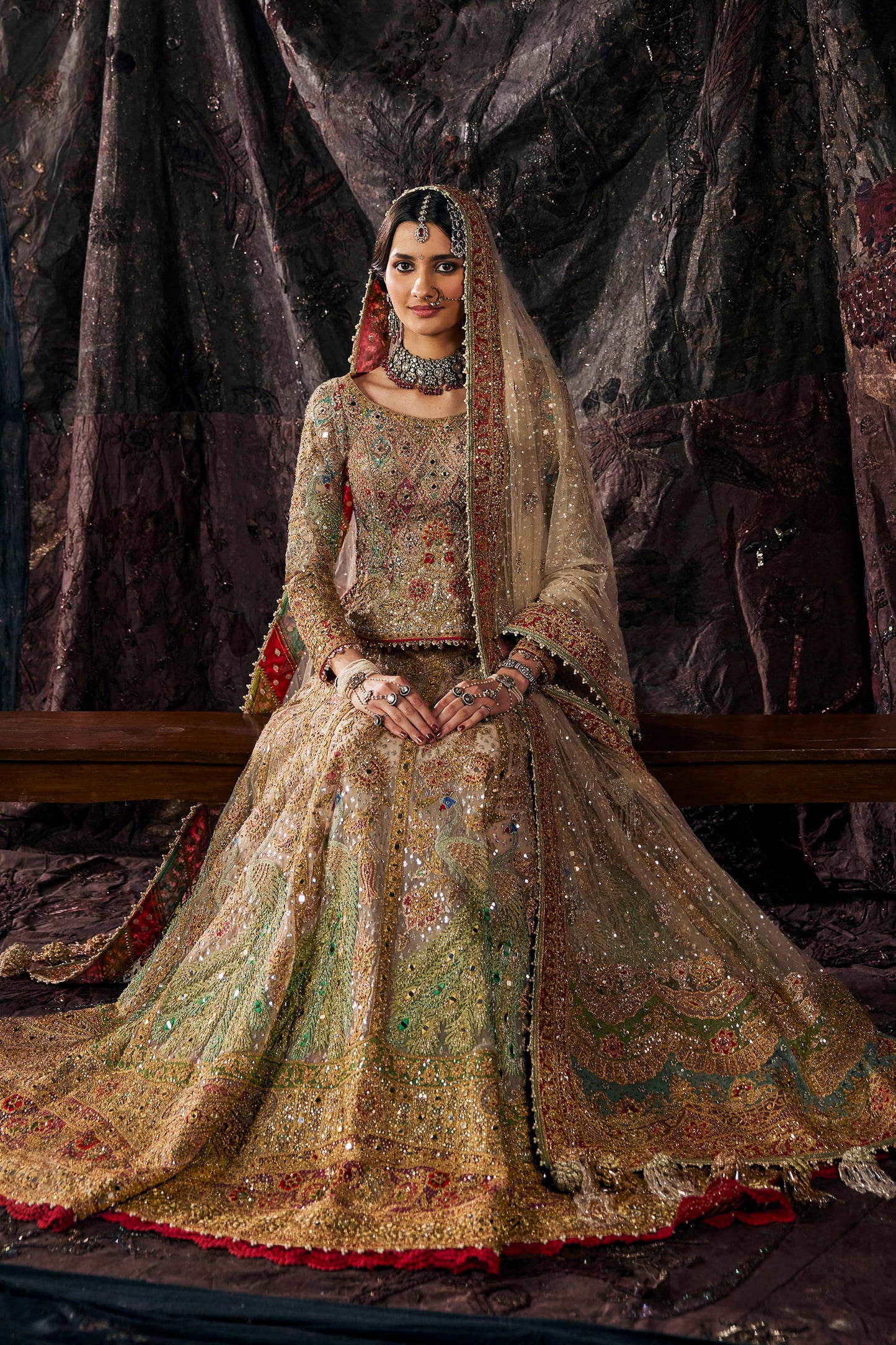 Soft Birch Tulle Lehenga