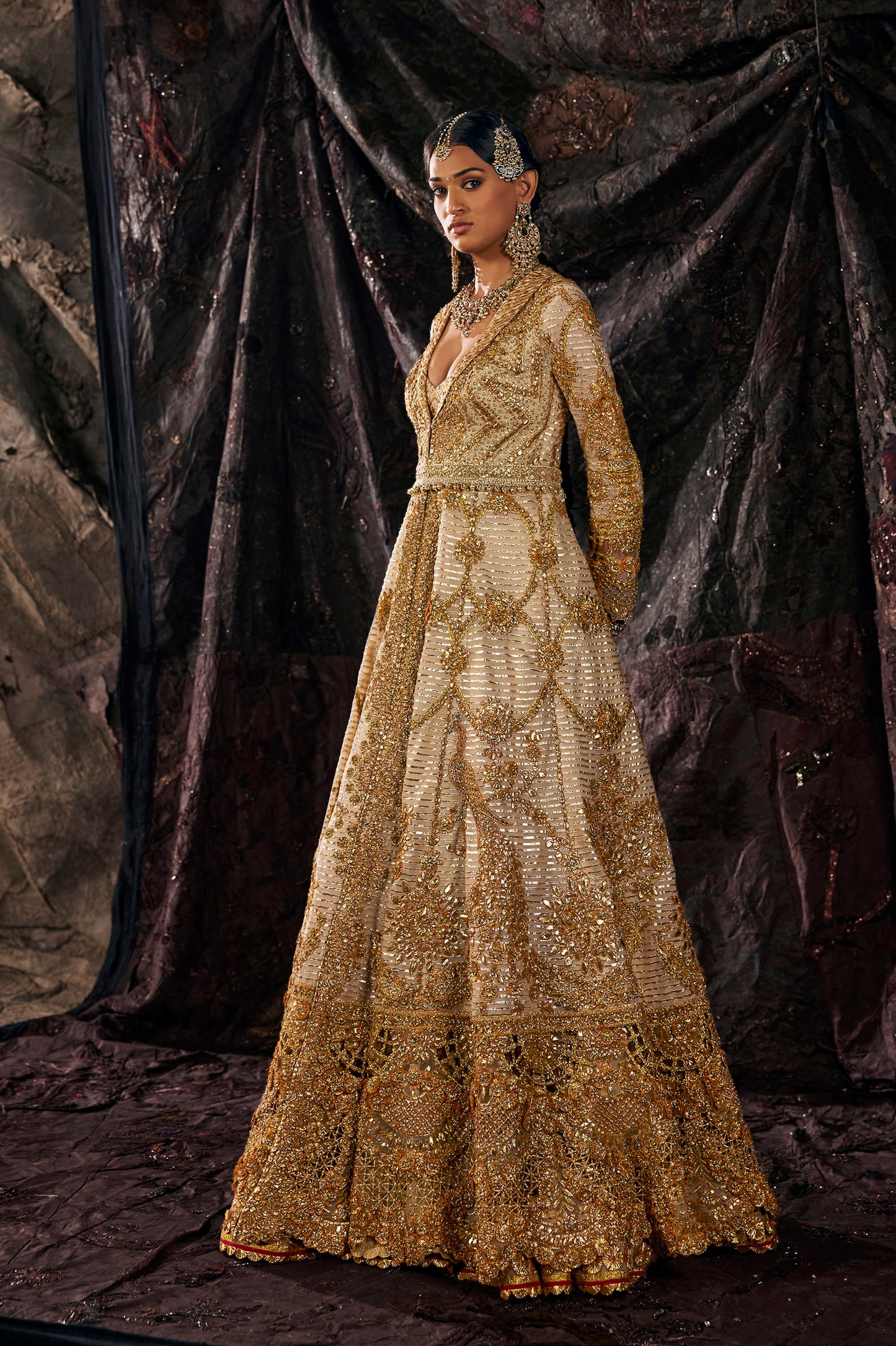 Tulle Kalidar Gota Jacket Set