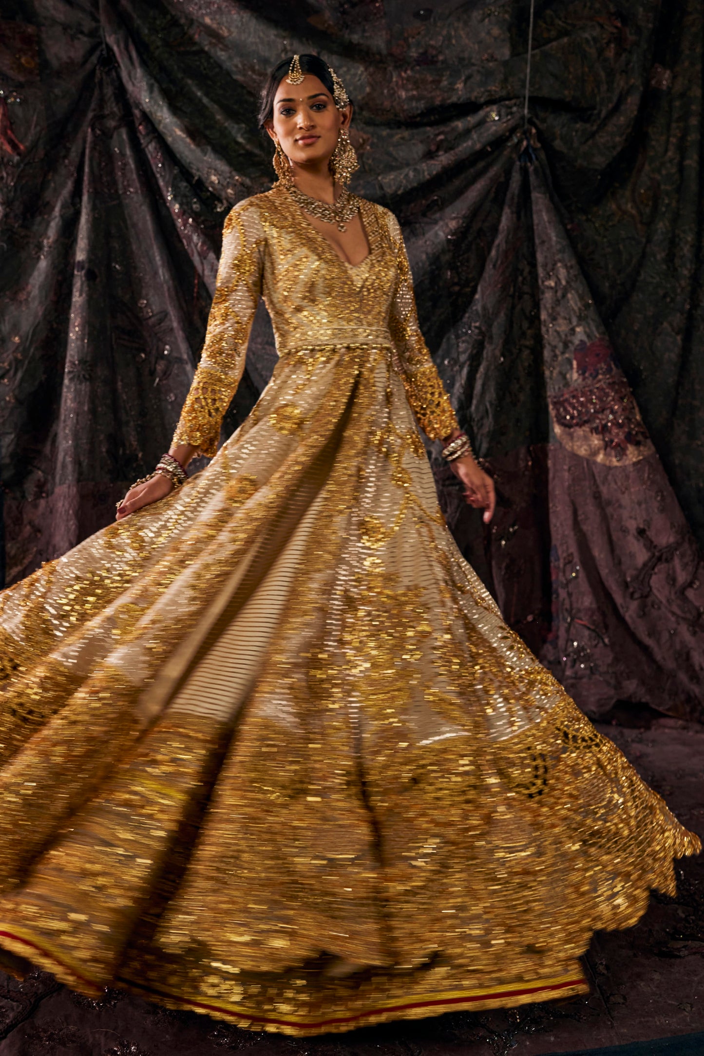 Tulle Kalidar Gota Jacket Set