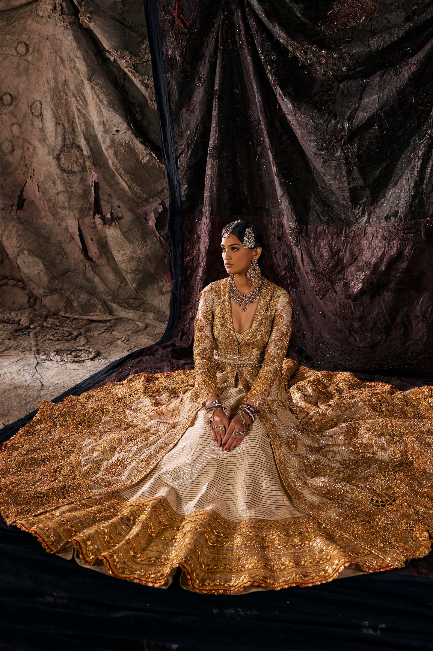 Tulle Kalidar Gota Jacket Set