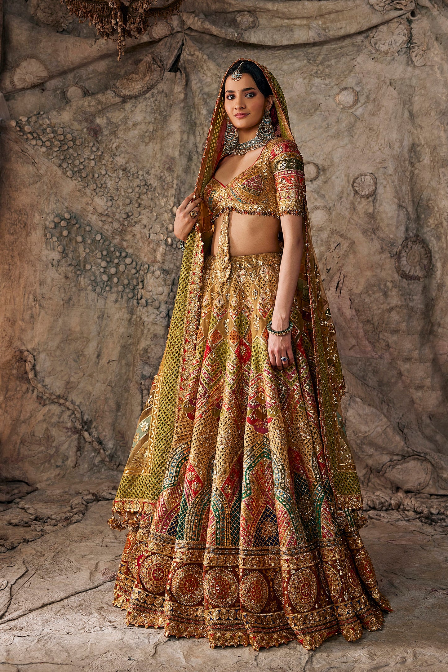 Multi-Hued Gota Lehenga Set