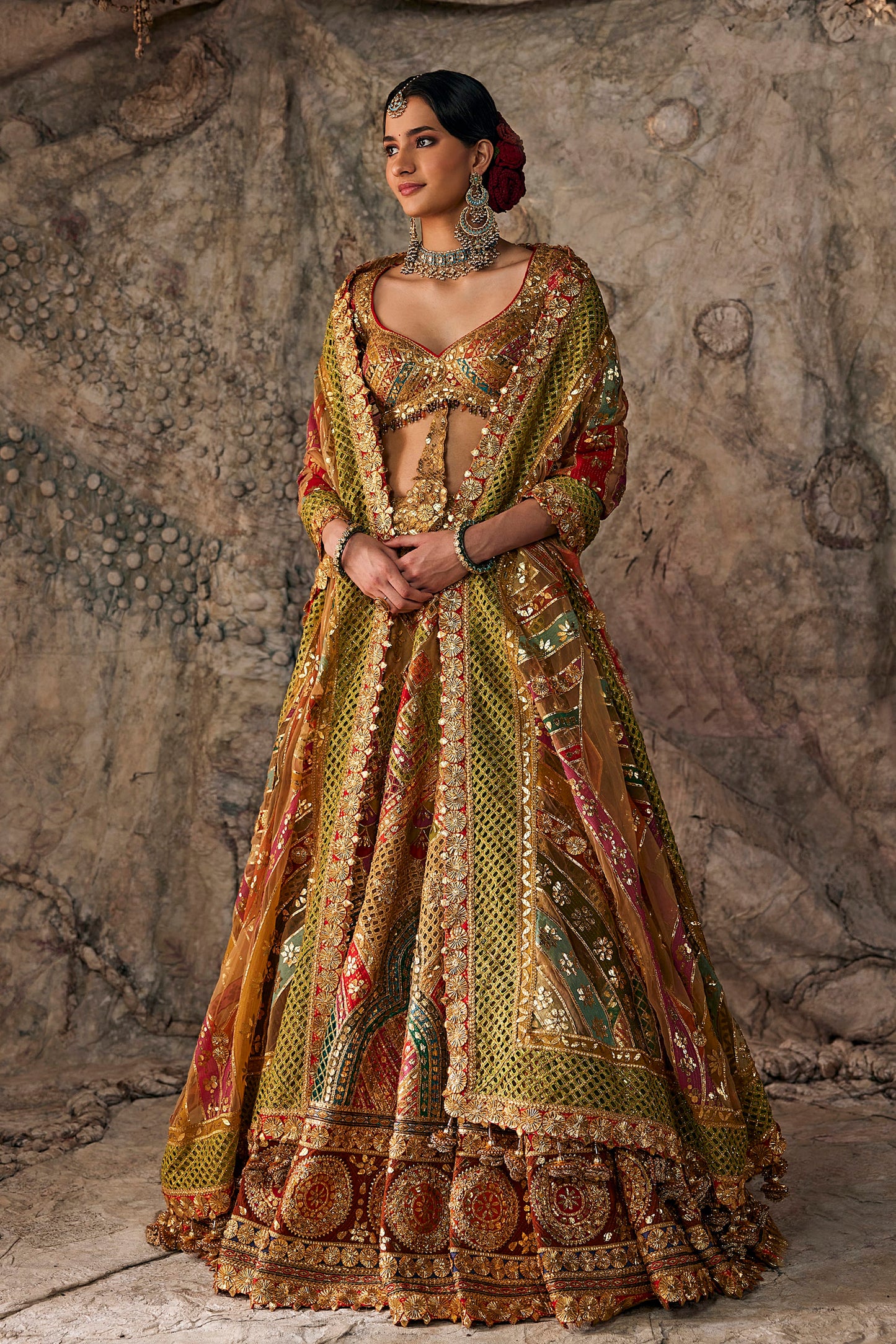 Multi-Hued Gota Lehenga Set