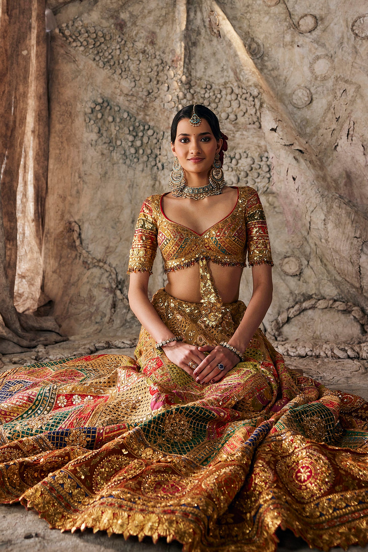 Multi-Hued Gota Lehenga Set