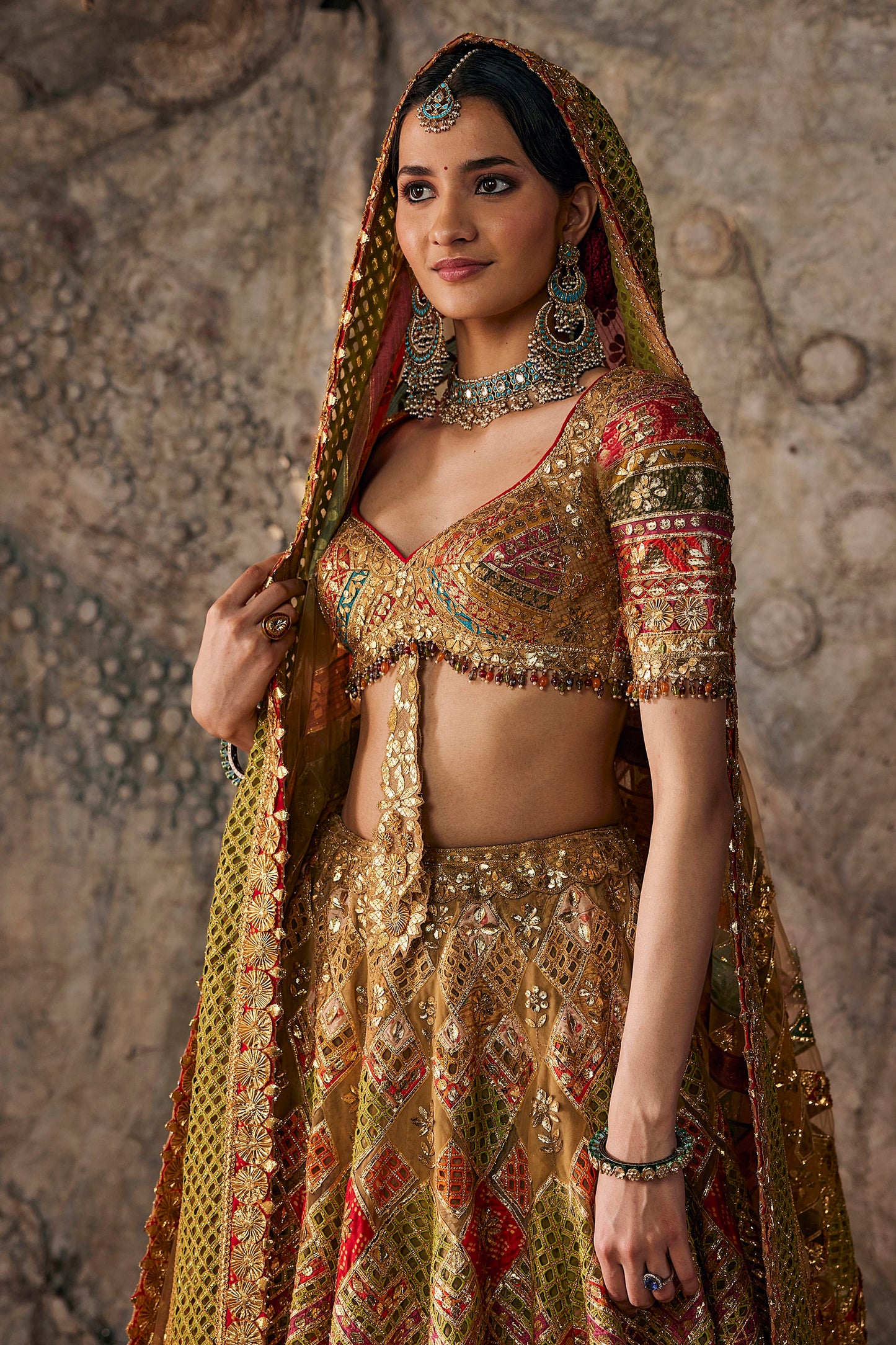 Multi-Hued Gota Lehenga Set
