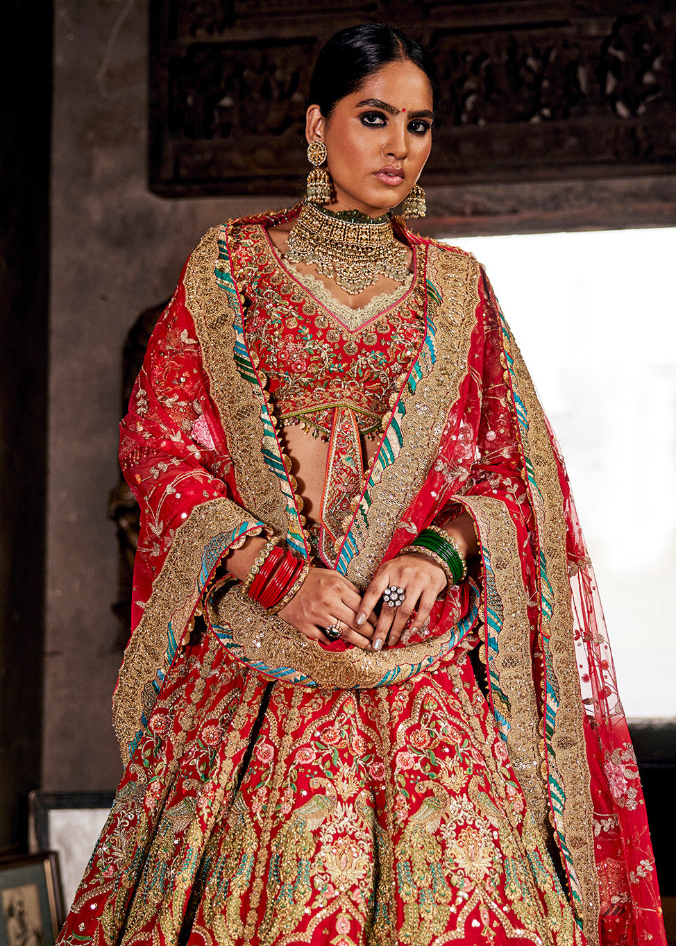 Rani Pink Blooming Lehenga
