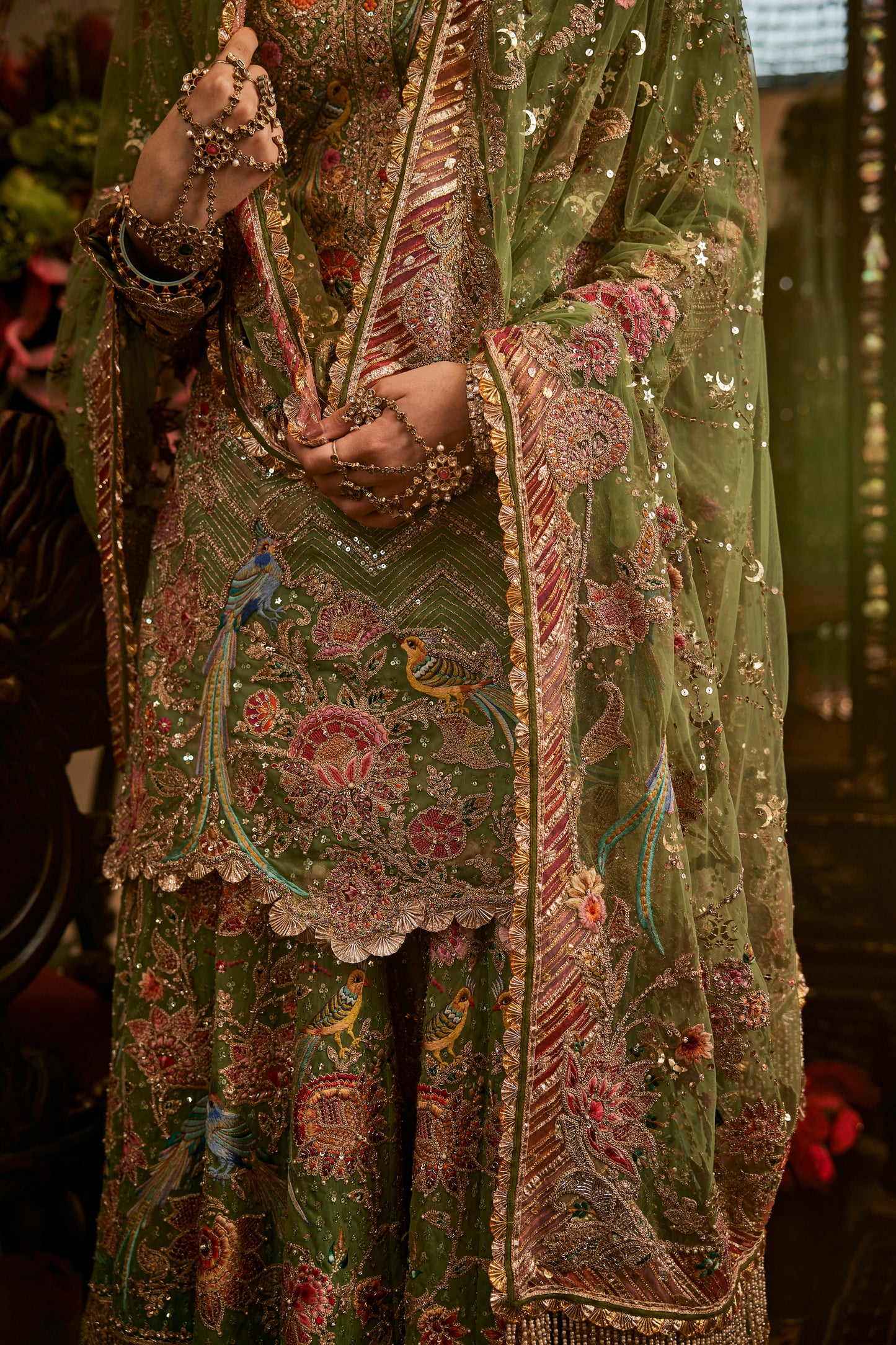 A Seafoam Green Kurti-Sharara
