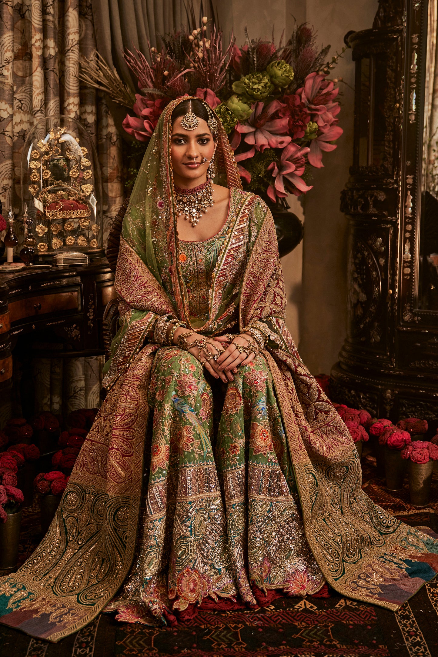 A Seafoam Green Kurti-Sharara