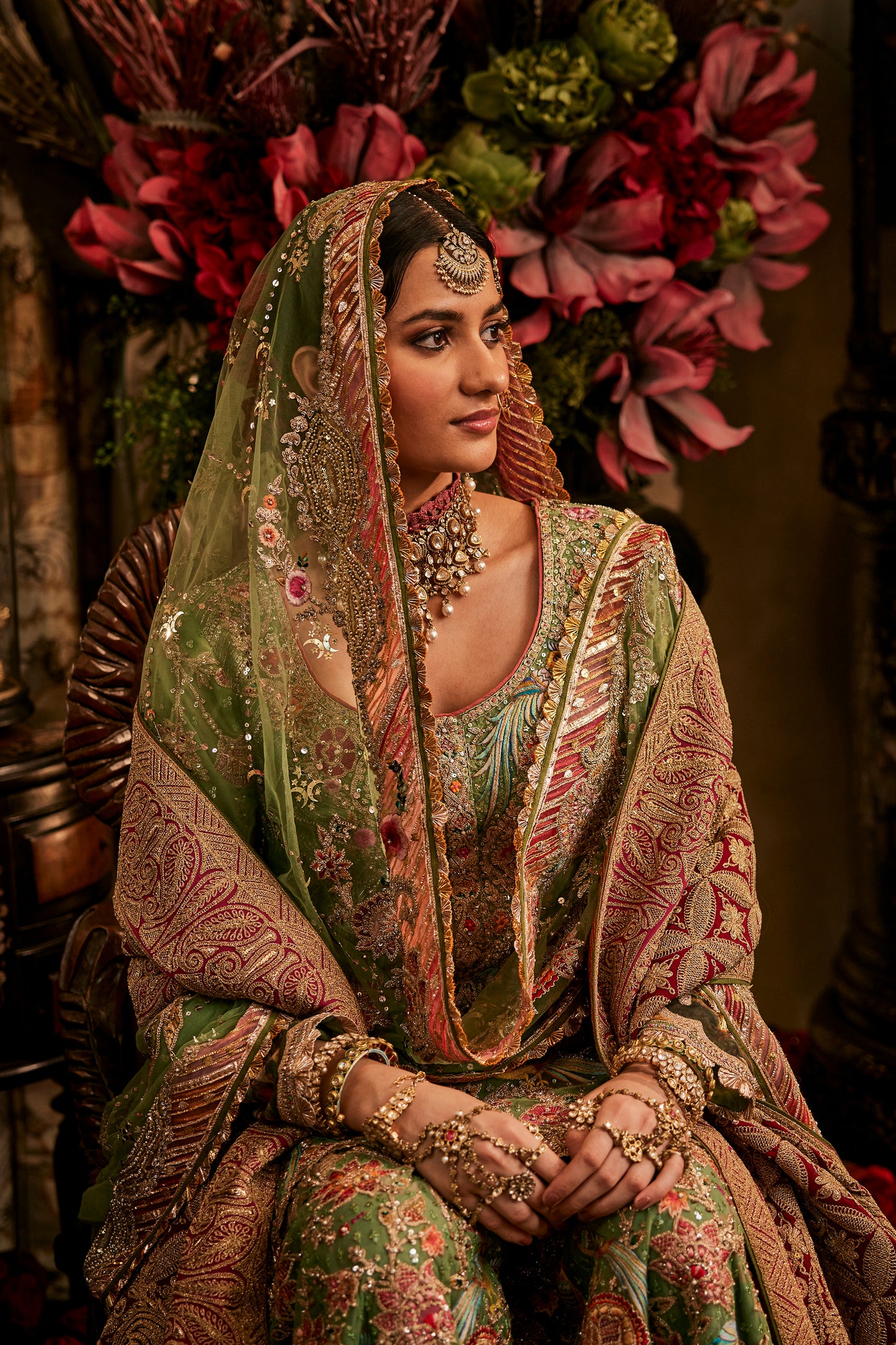 A Seafoam Green Kurti-Sharara