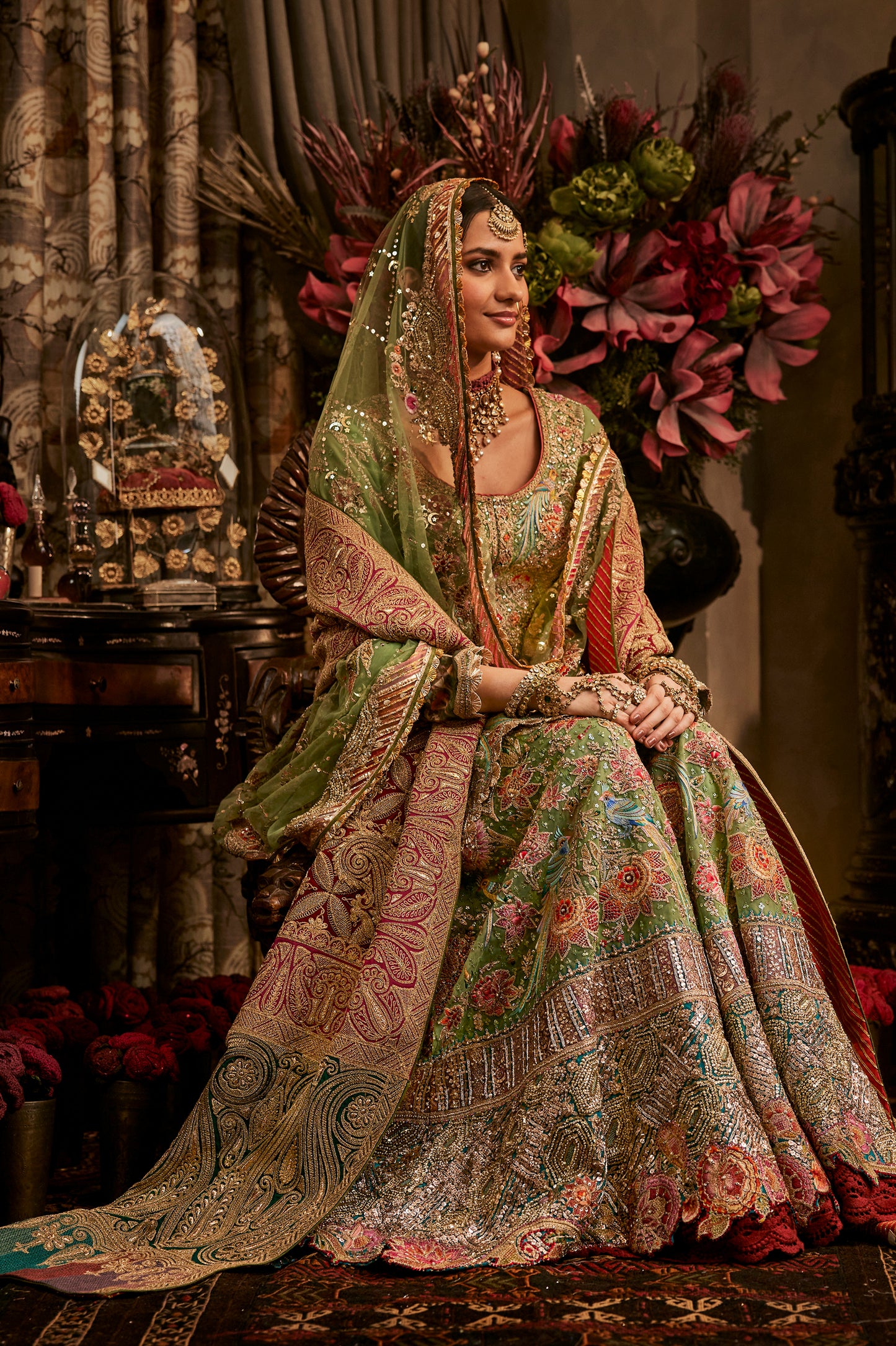 A Seafoam Green Kurti-Sharara