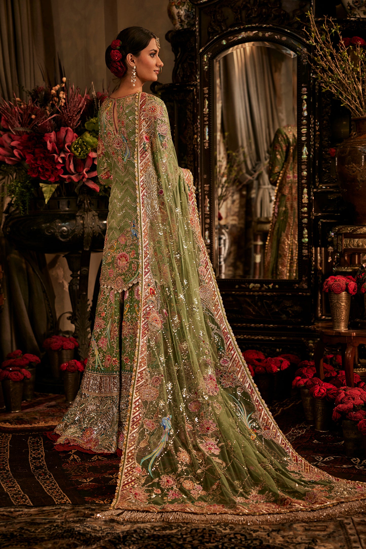 A Seafoam Green Kurti-Sharara