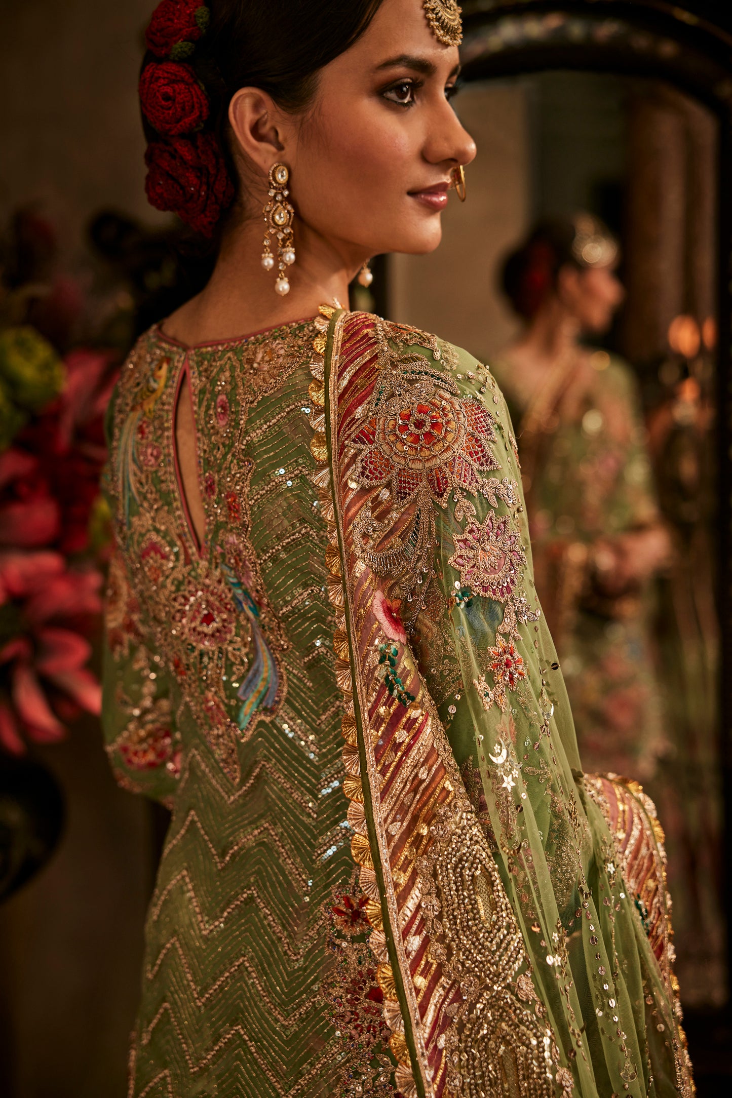 A Seafoam Green Kurti-Sharara