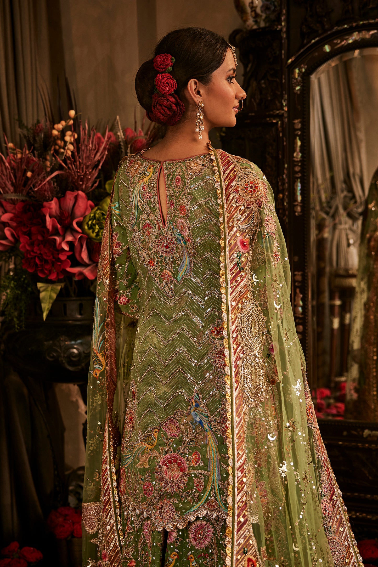 A Seafoam Green Kurti-Sharara
