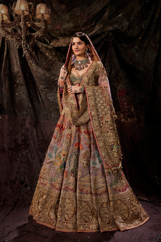 Blush Pink Tulle Lehenga
