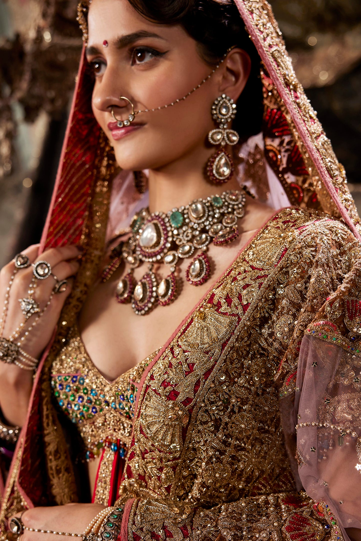 Blush Pink Tulle Lehenga