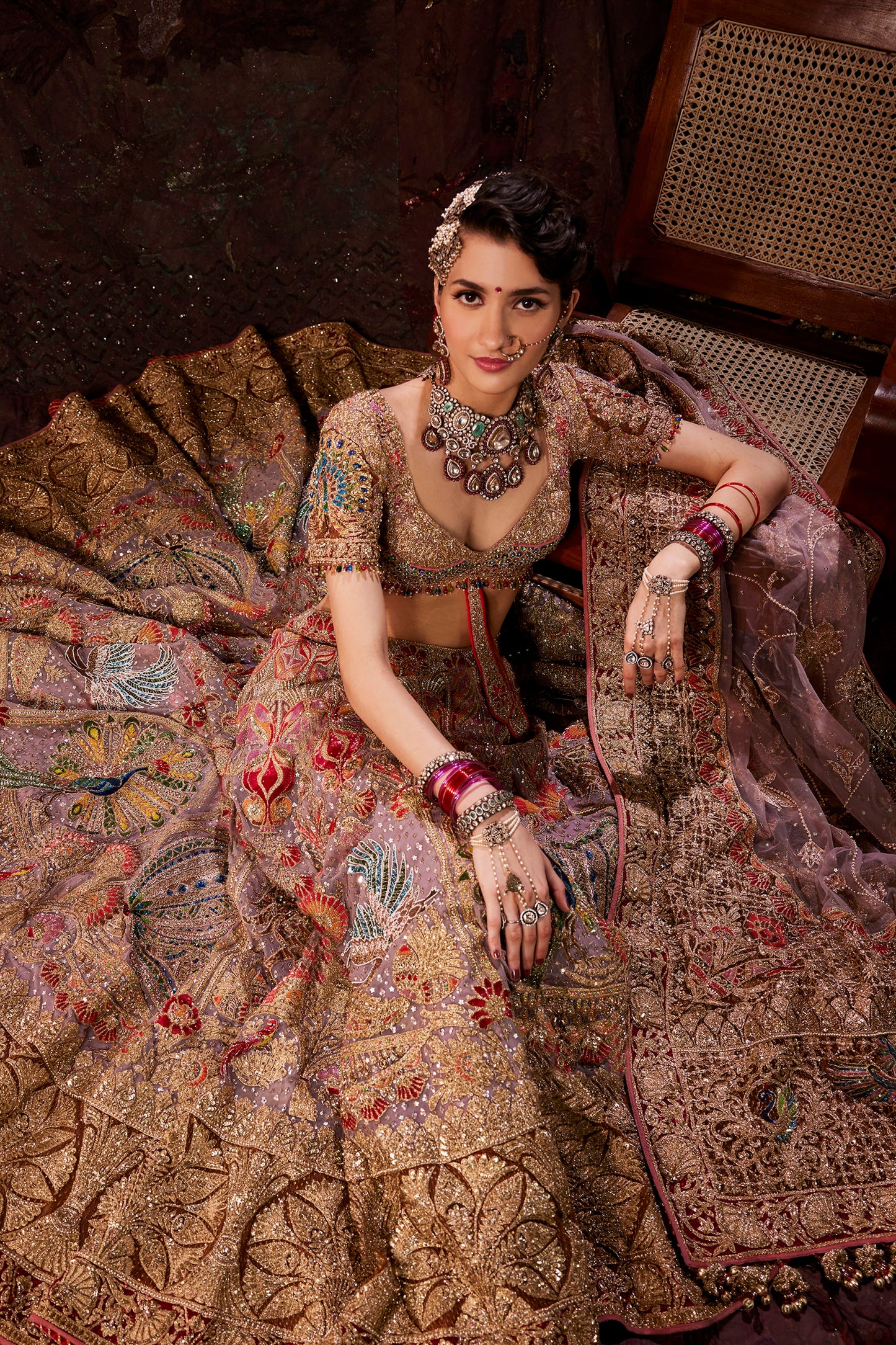 Blush Pink Tulle Lehenga