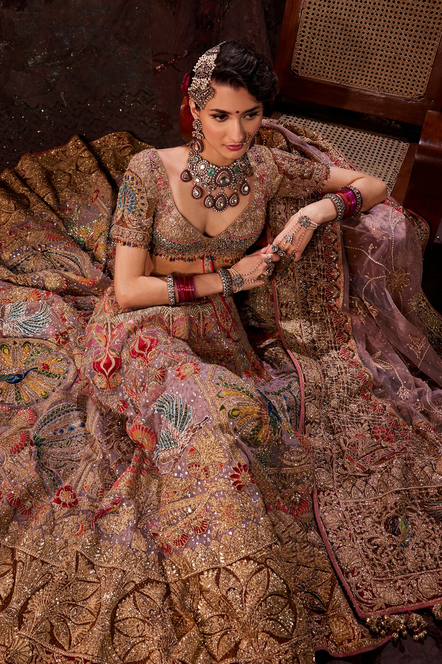 Blush Pink Tulle Lehenga