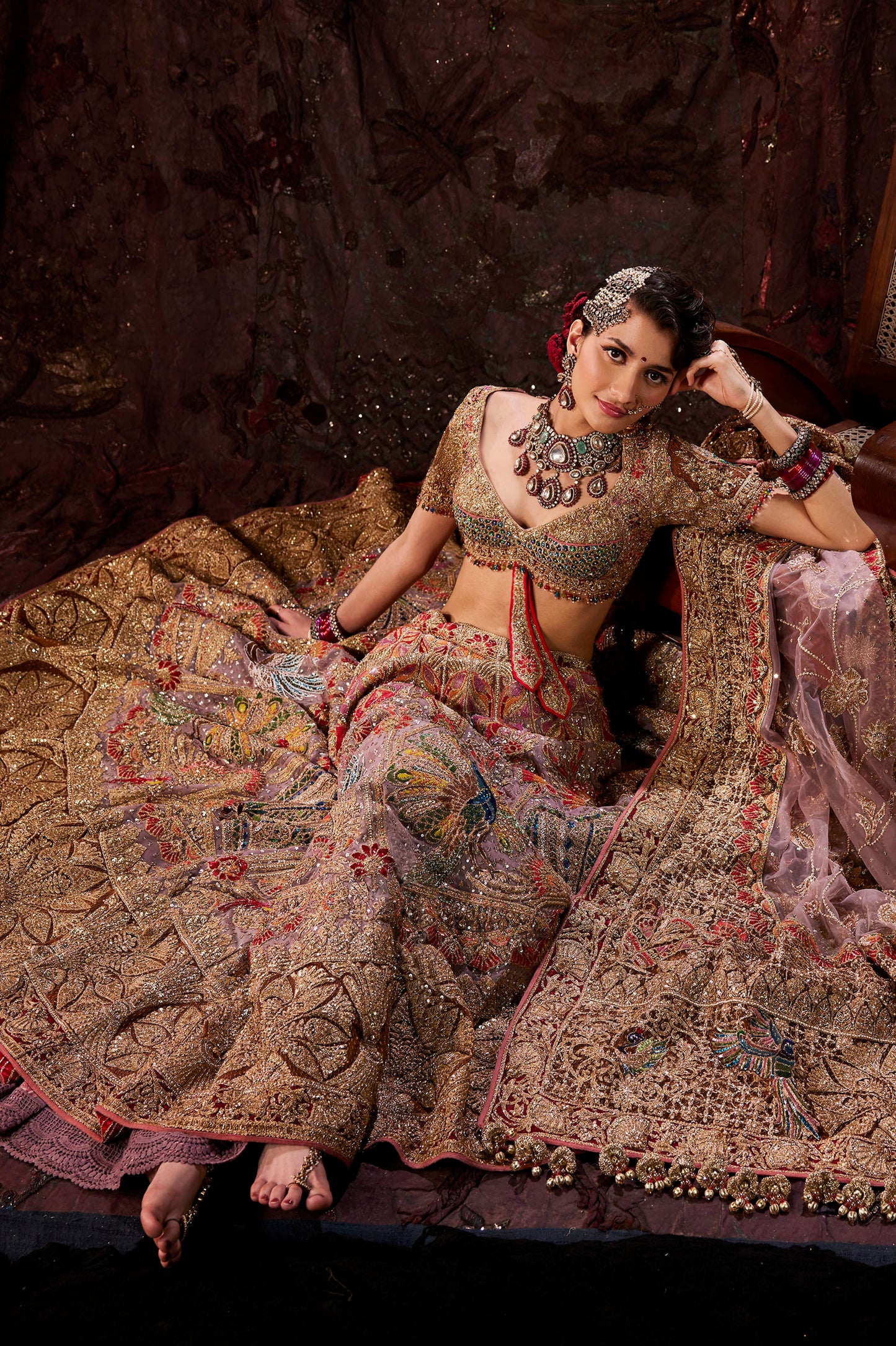 Blush Pink Tulle Lehenga