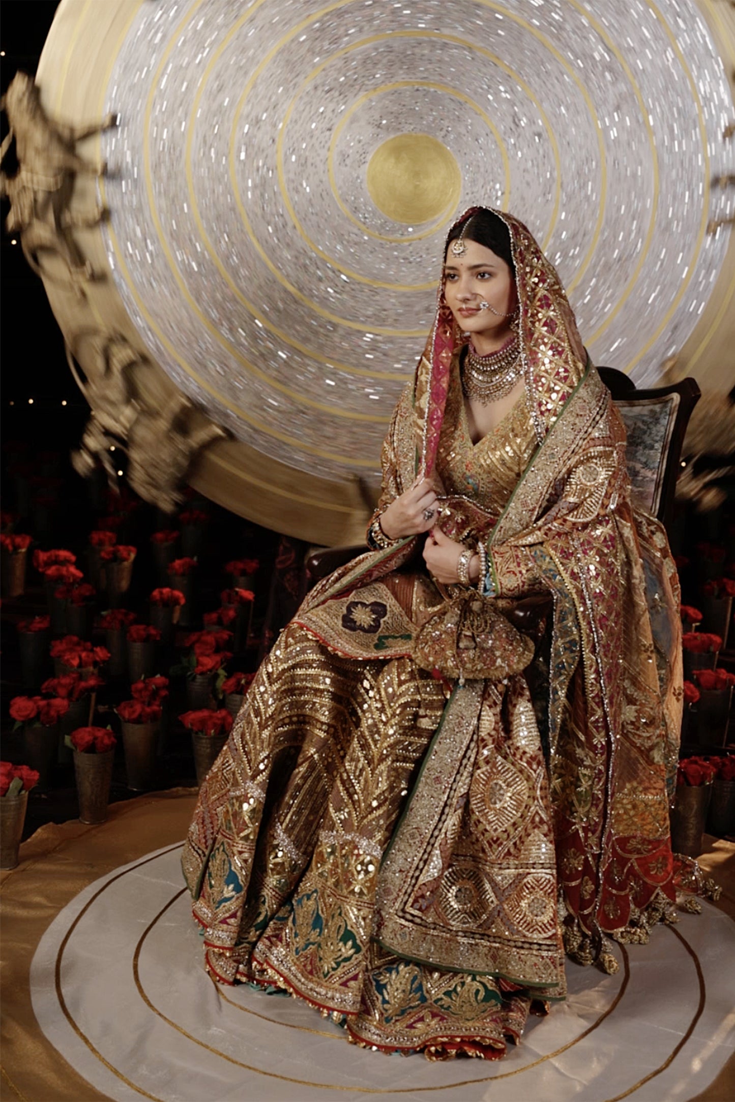 Burnished Gold Gharara Set