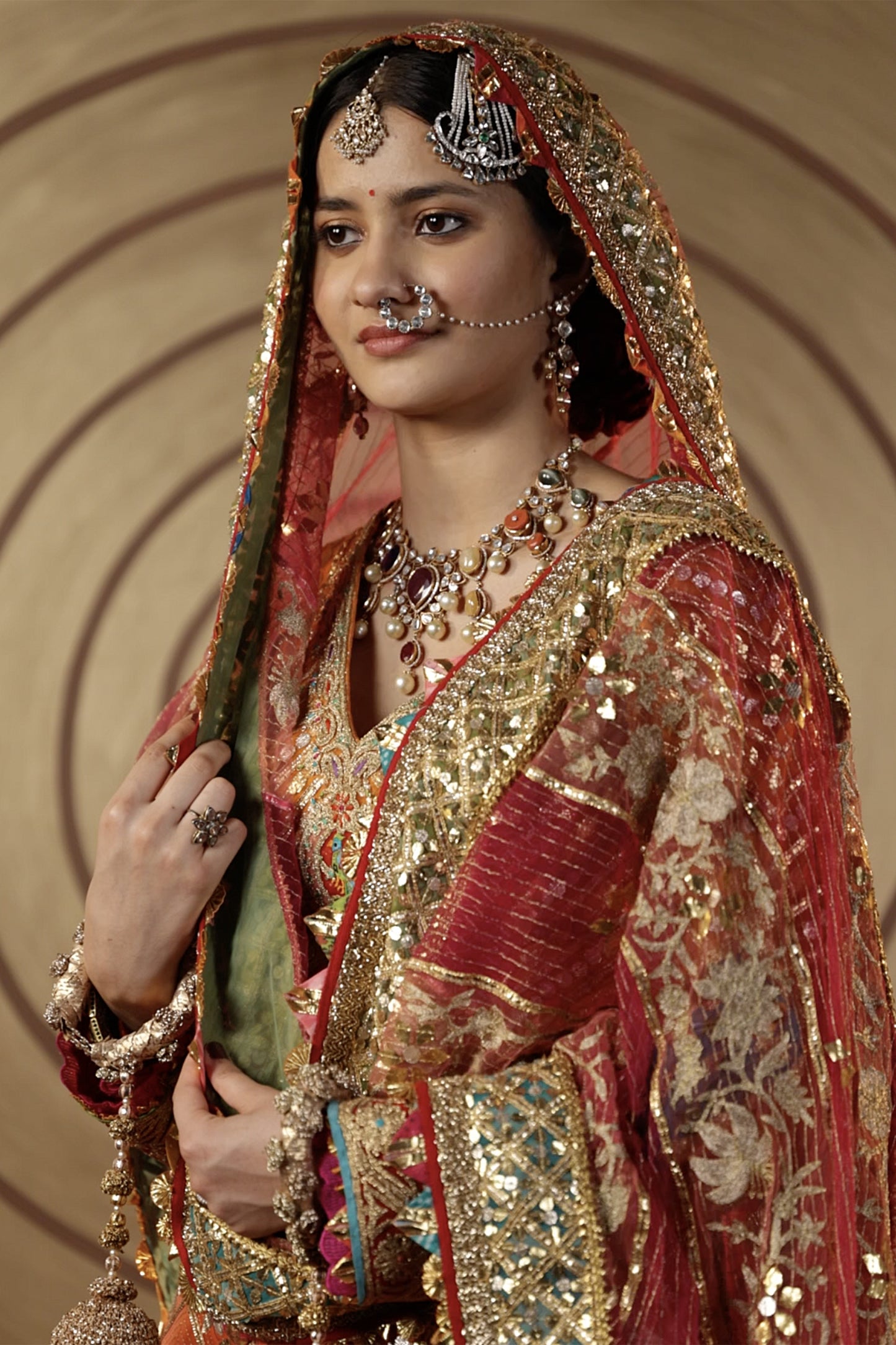 Multicolour Gota Gharara Set
