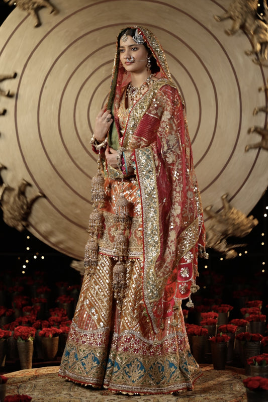 Multicolour Gota Gharara Set