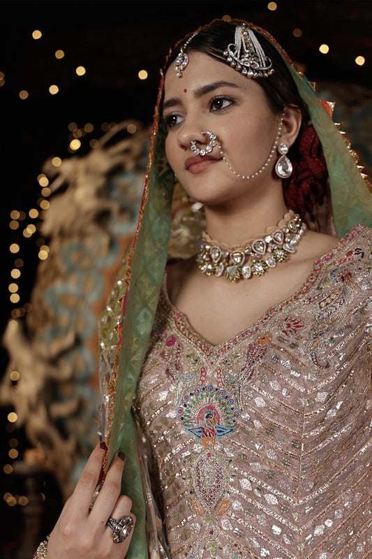 Ashes of Rose Gota Sharara set