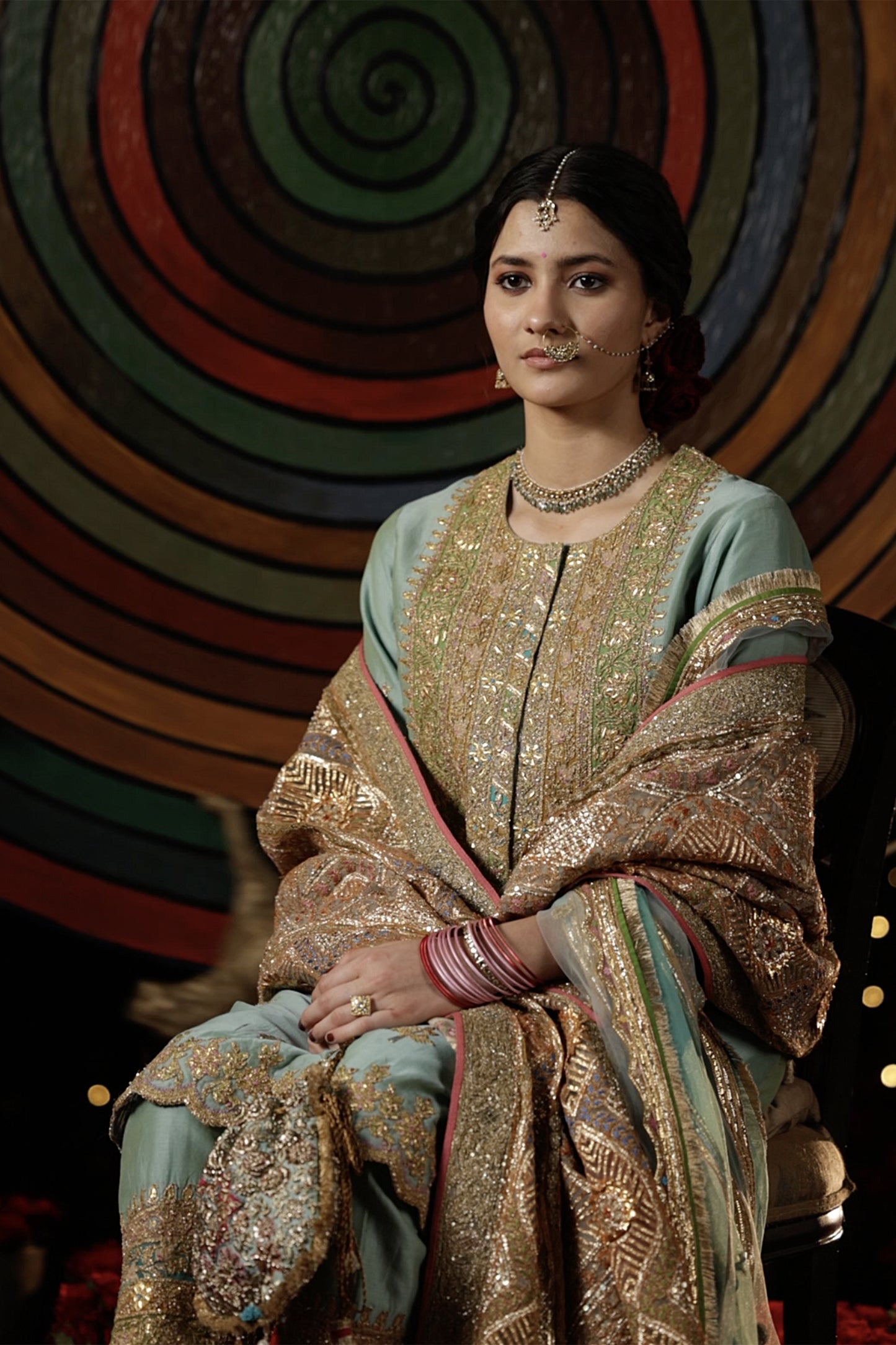 Pale Blue Silk Kurta