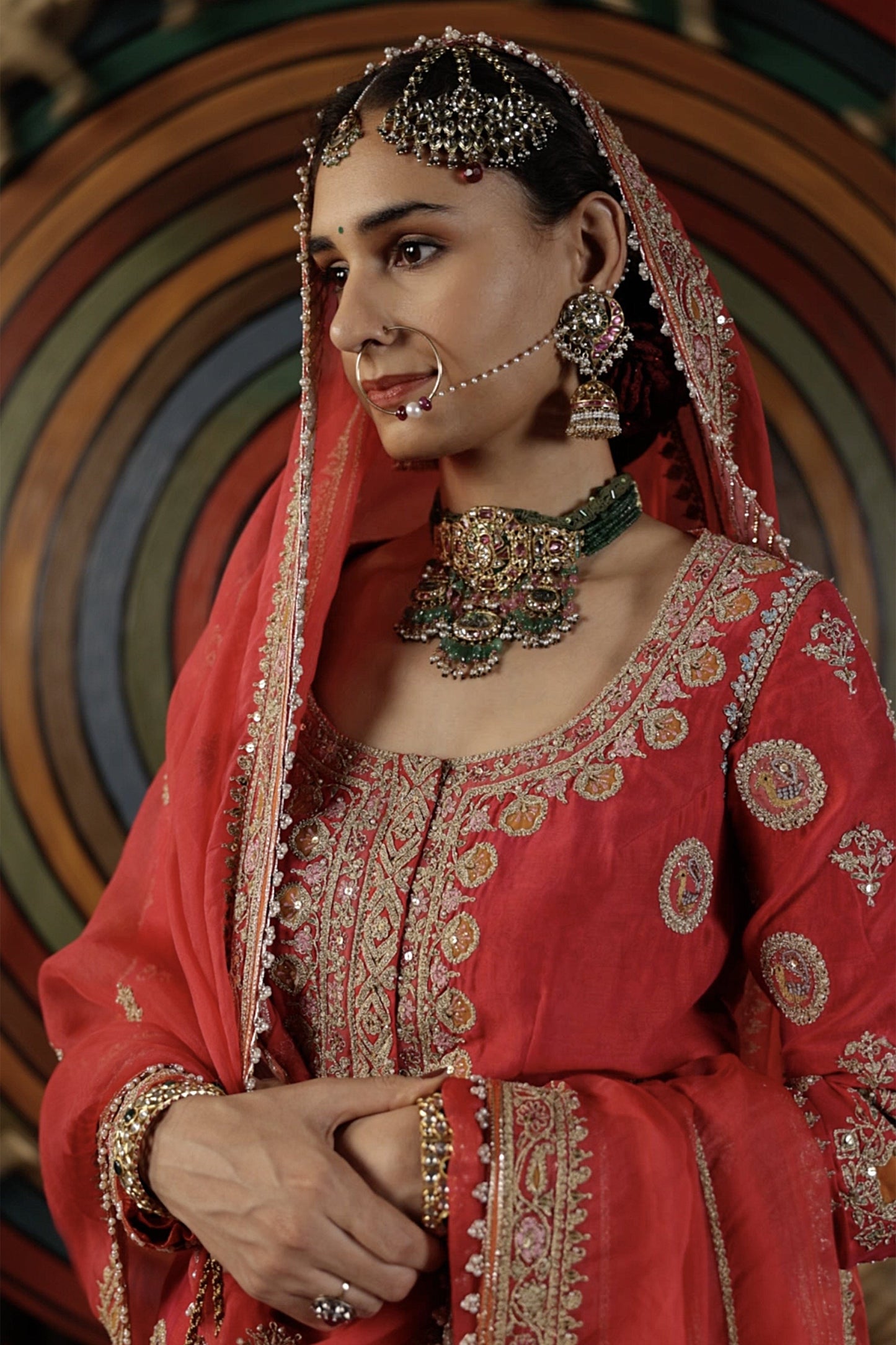 Rani Pink Blended Silk Kurta Set