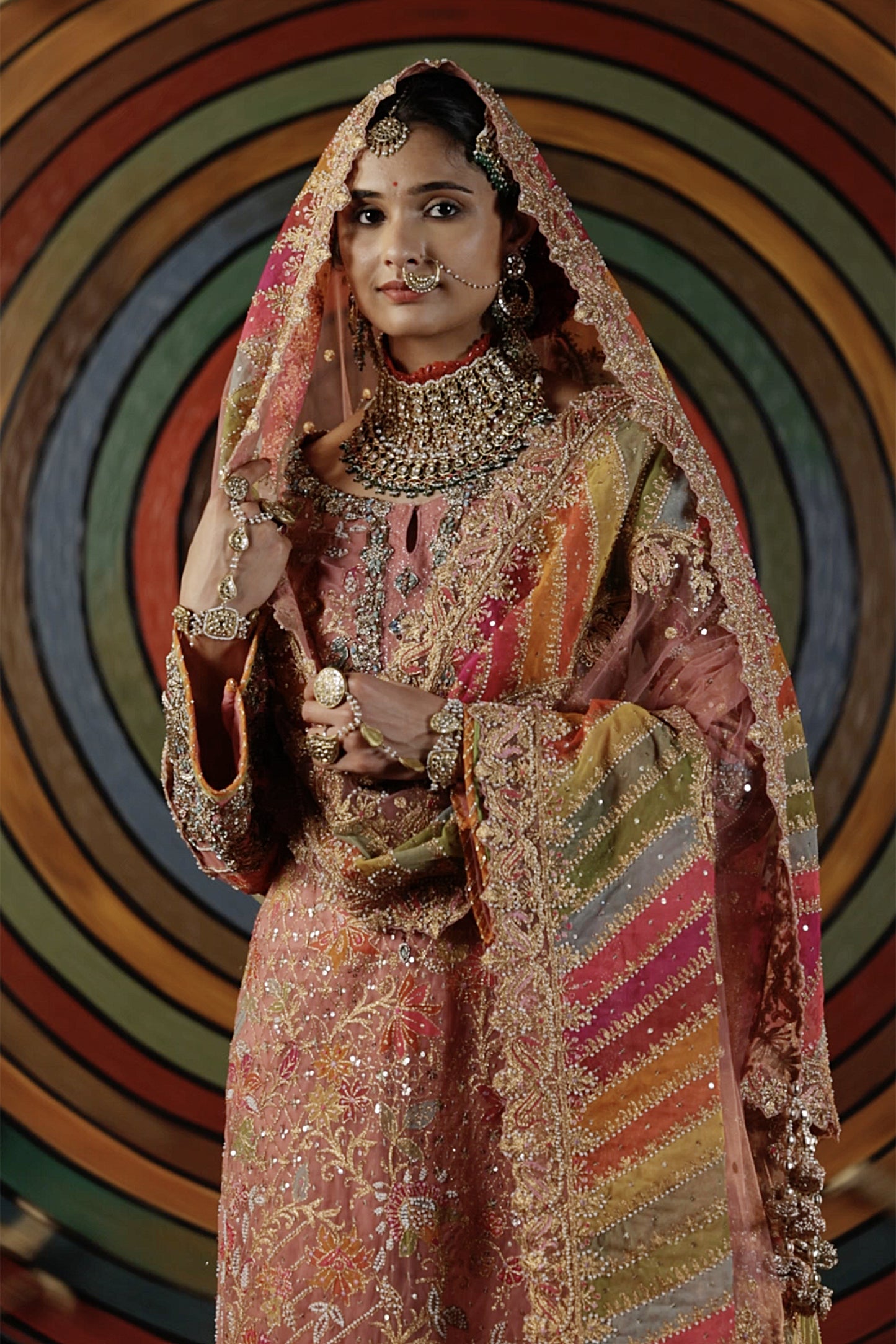 Earthy Pink Tulle Kurta