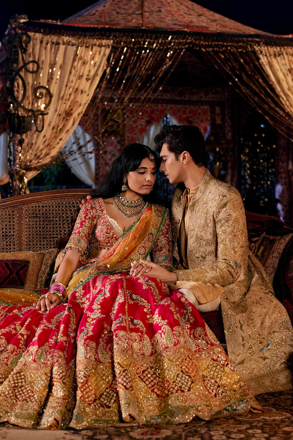 Pomegranate Hued Lehenga set