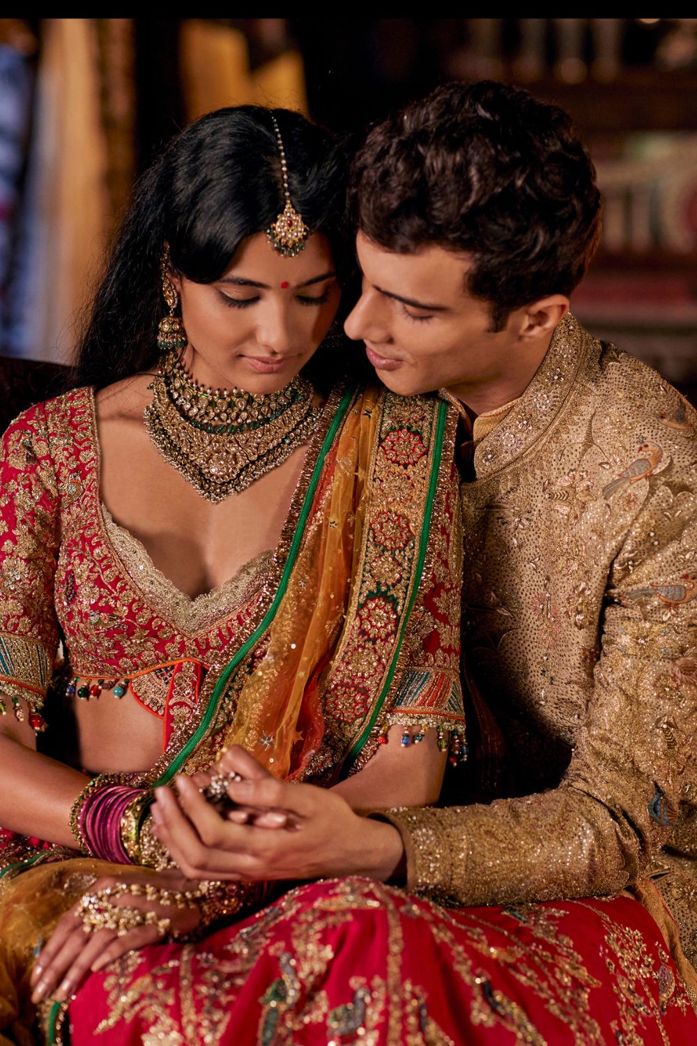 Pomegranate Hued Lehenga set