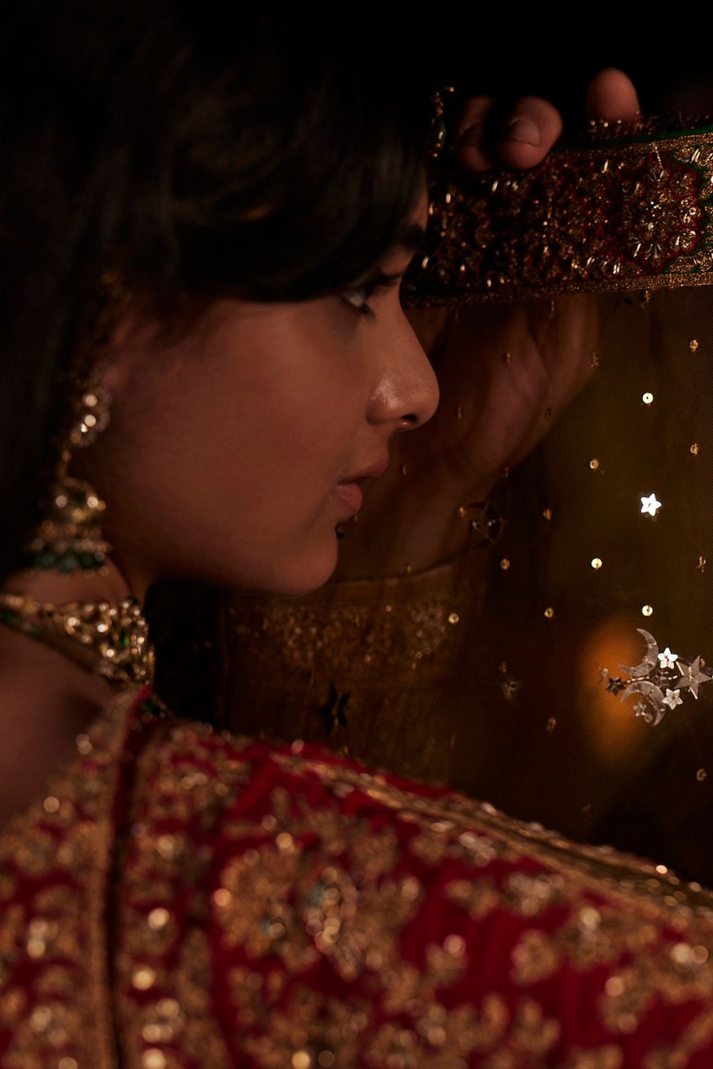 Pomegranate Hued Lehenga set