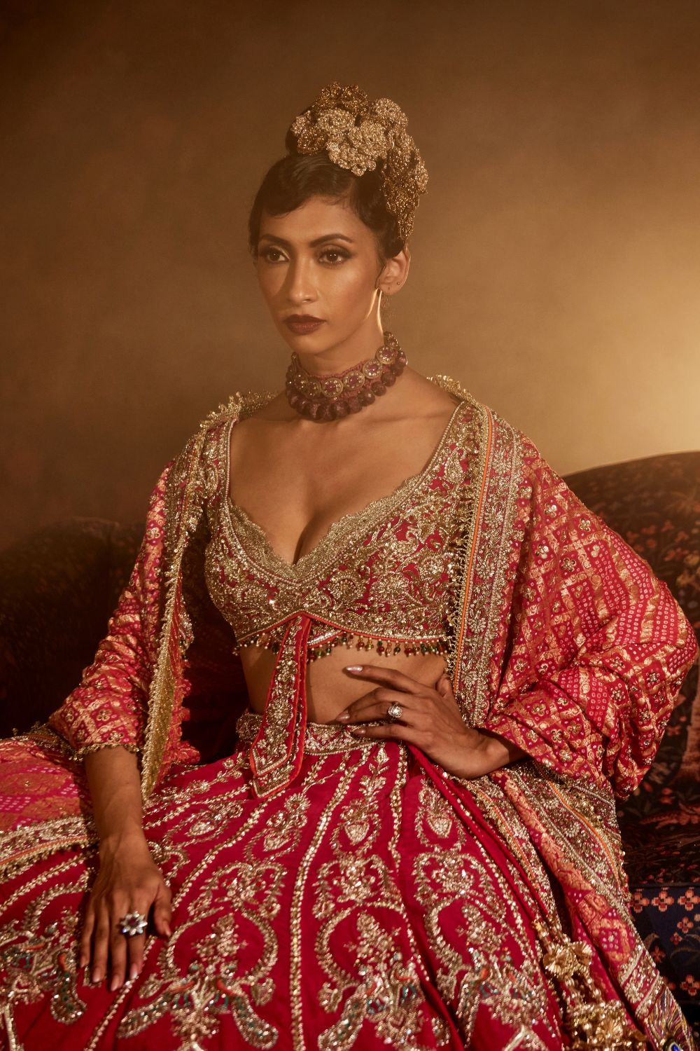 Rani Pink Shikargah Lehenga