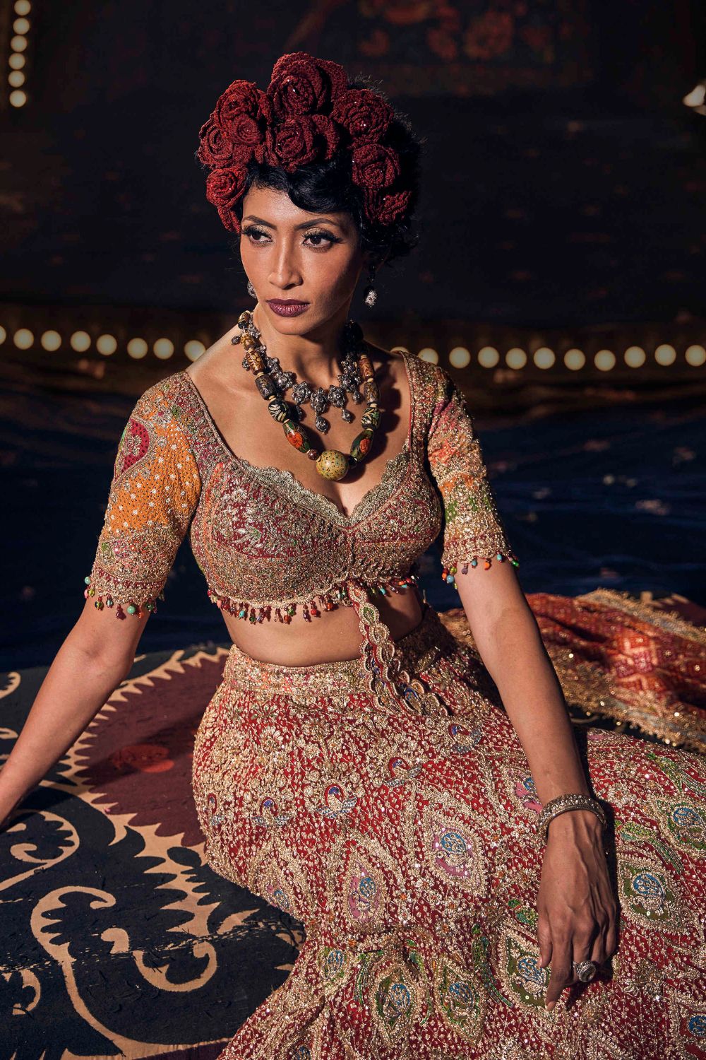 Deep Red Lehenga Set