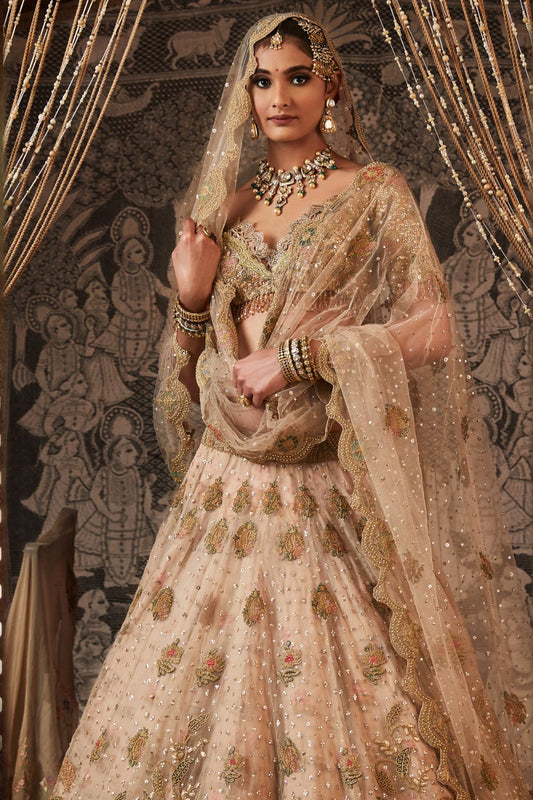 Pale ivory Lehenga Set