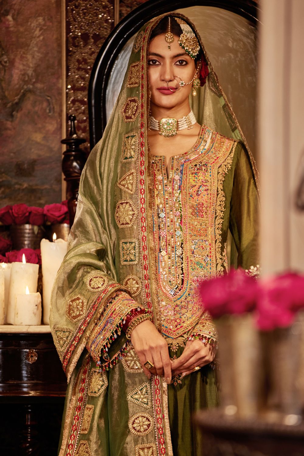 Green kurta set