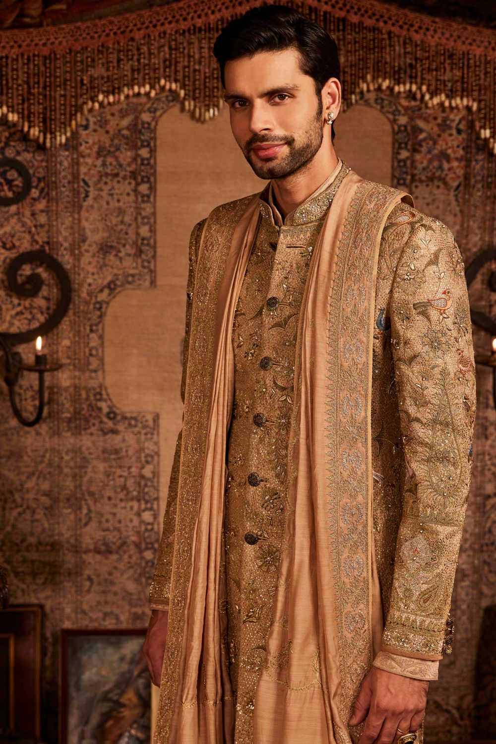 Burnished Gold Sherwani Set