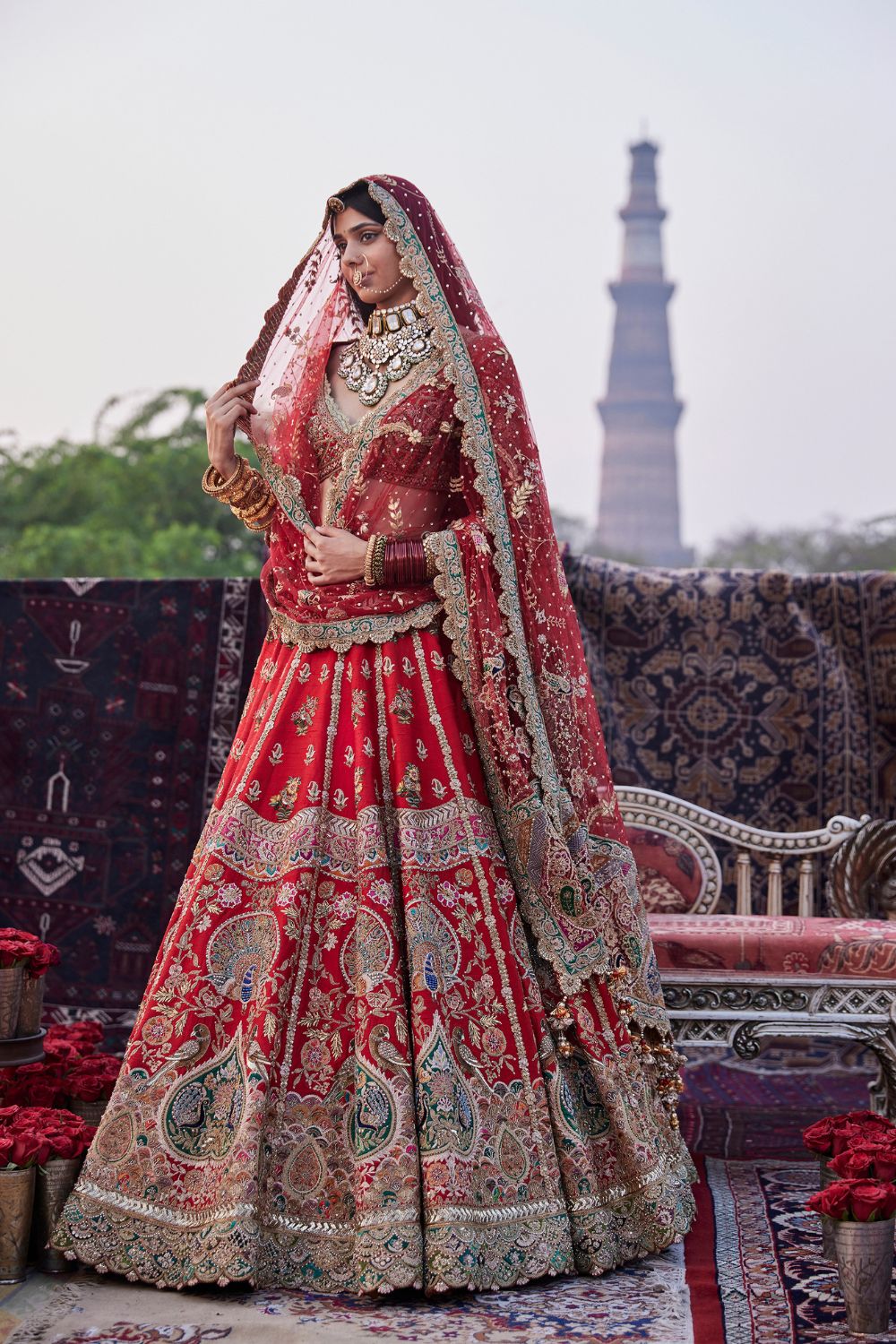 Red  Lehenga set
