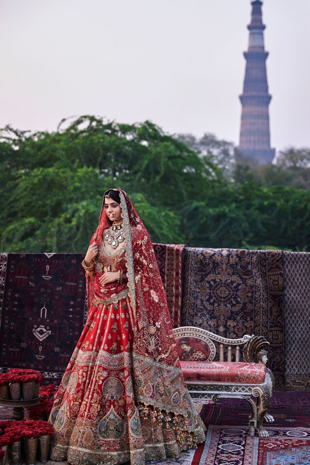 Red  Lehenga set
