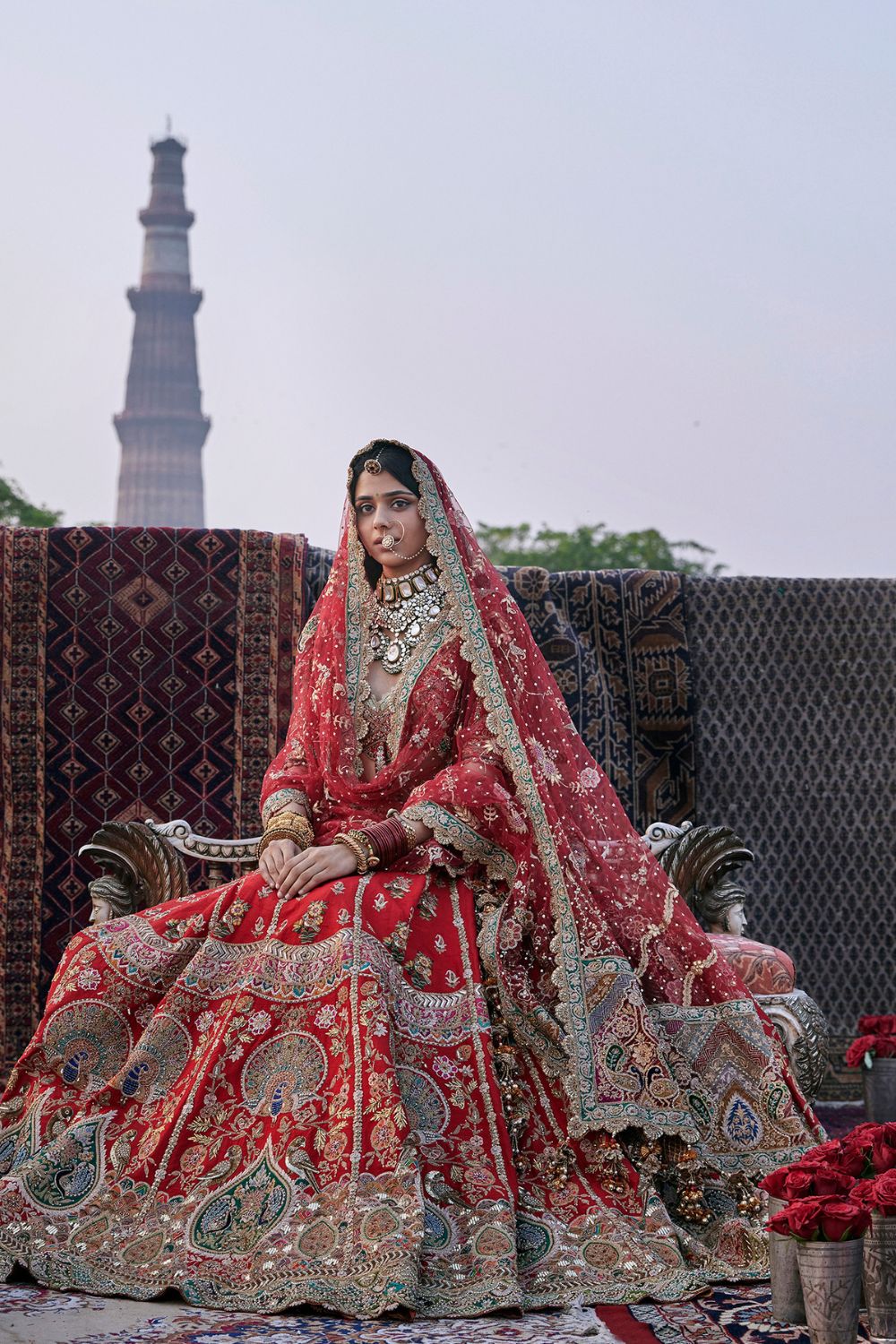 Red  Lehenga set