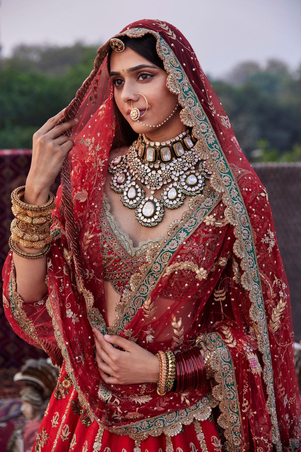 Red  Lehenga set