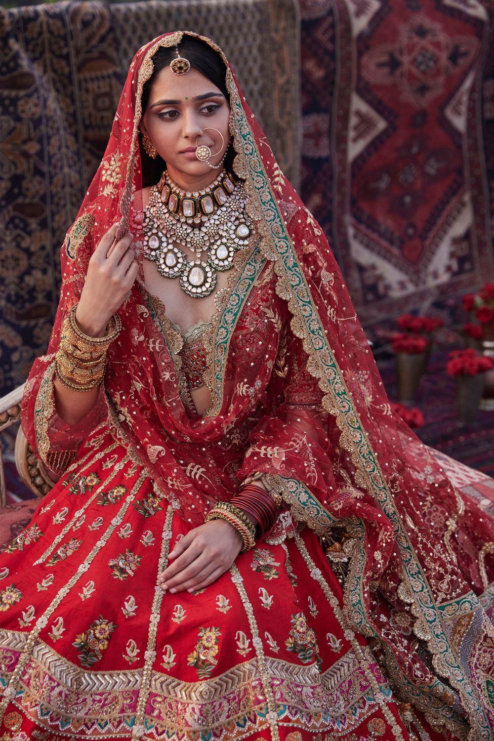 Red  Lehenga set