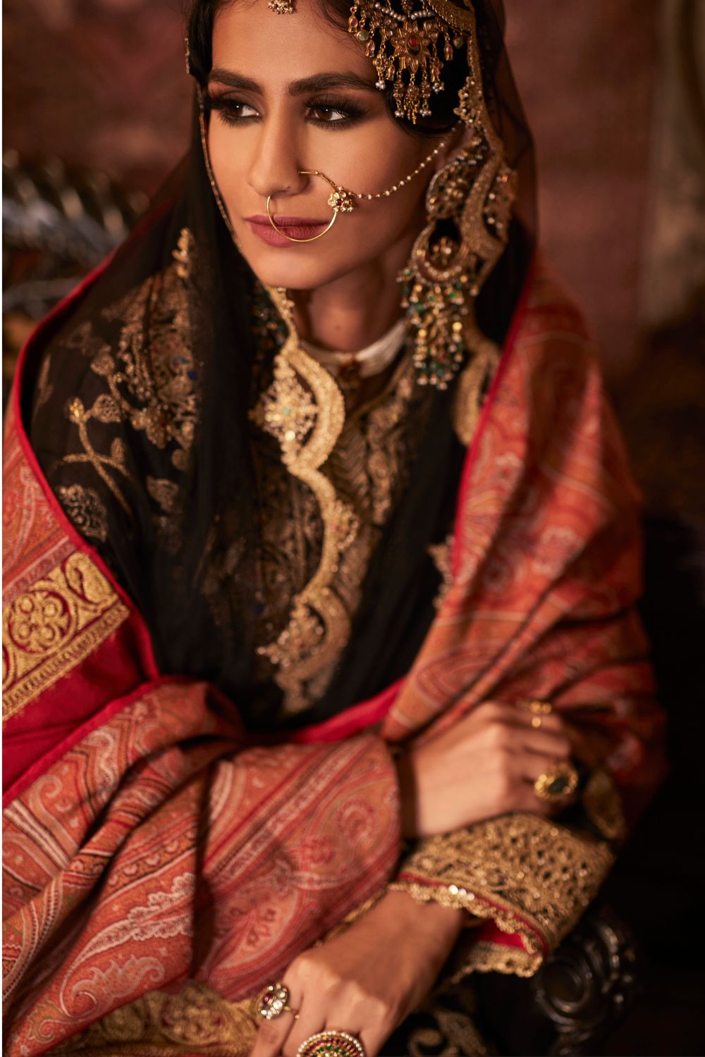 Black Sharara Set