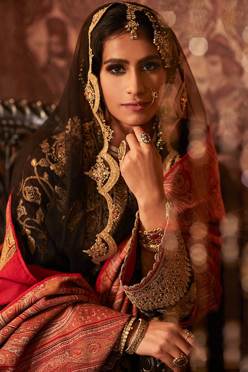 Black Sharara Set