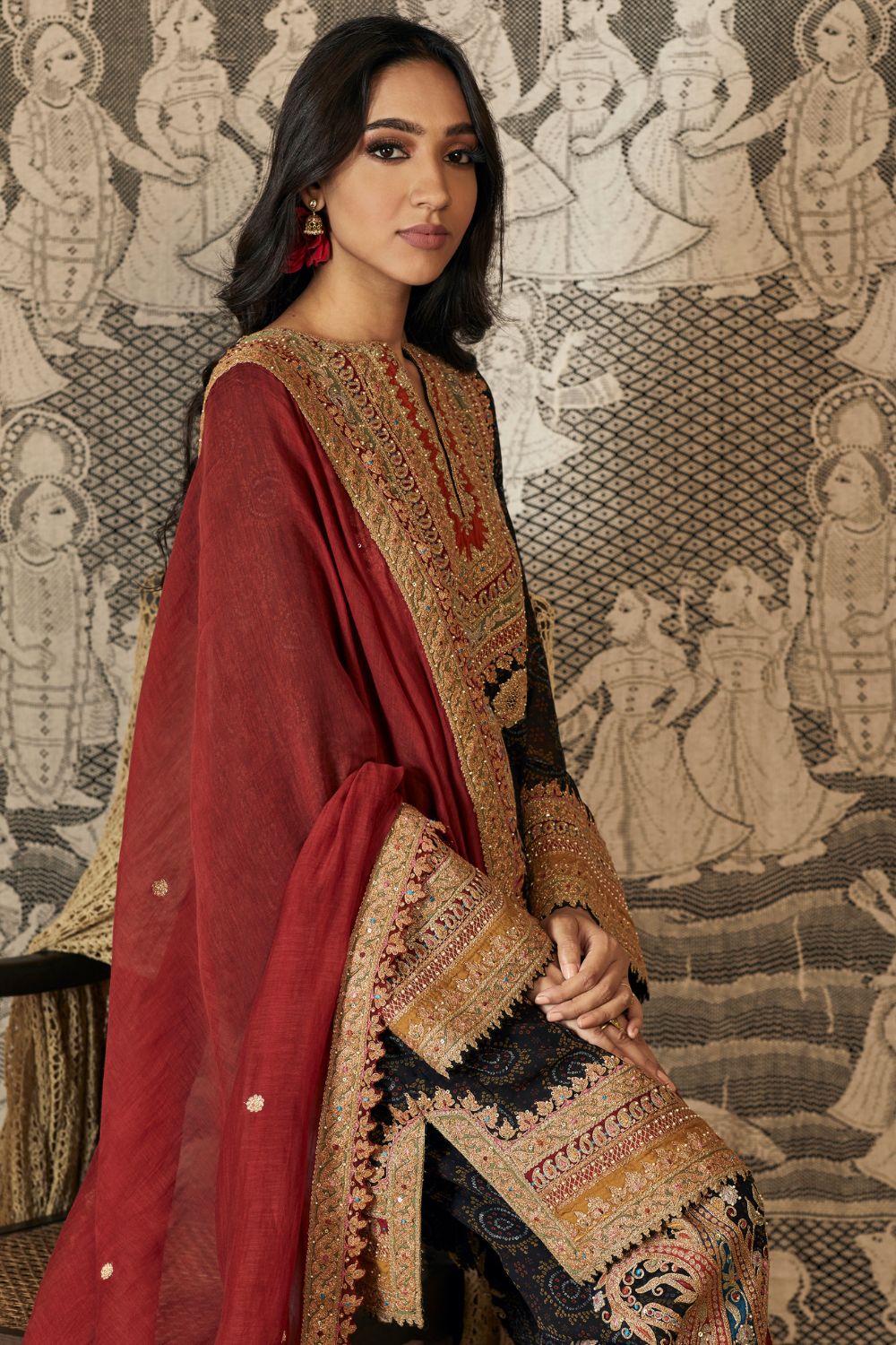 Black kurta set