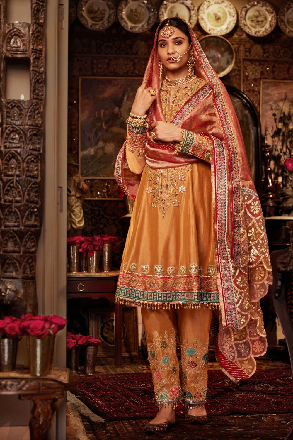 Mustard kalidar set