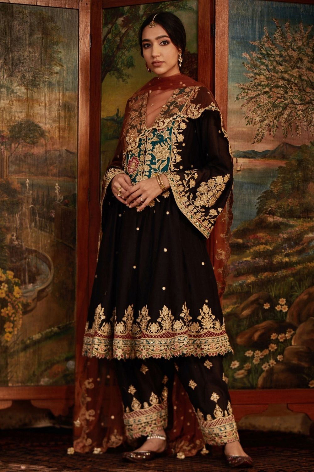 Black Kalidar Salwar Set