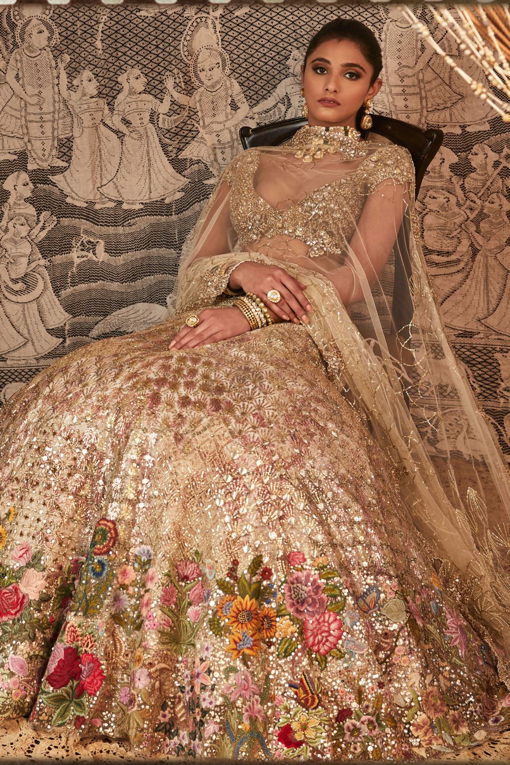 Pale Gold Lehenga set