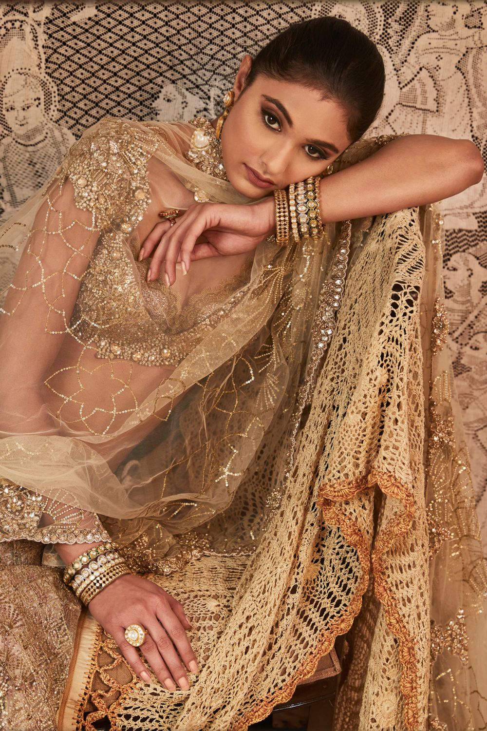 Pale Gold Lehenga set